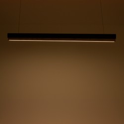 Ceiling lamp Rafmole pakoworld led black metal-wood 120x7.5cm Ceiling lamp Rafmole pakoworld led black metal-wood 120x7.5cm