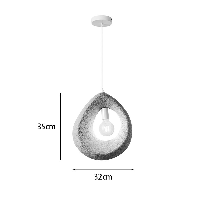 Ceiling lamp Ferclyn pakoworld E27 light grey ps 32x24x35cm