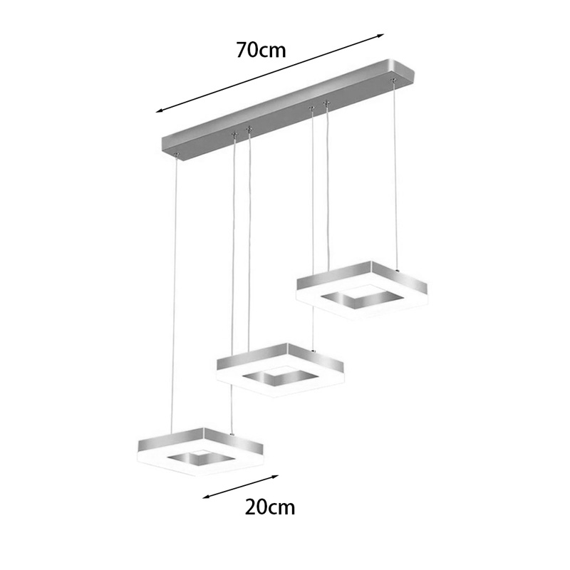 3-light Ceiling lamp Benor pakoworld led gold metal 70x20x15cm