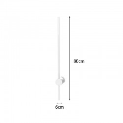 Wall led light Eftenbo pakoworld in white color D8x80cm