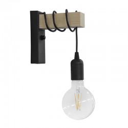 Wall light Jemvo pakoworld E27 wood-metal in black-natural color 15x5.5x60cm Wall light Jemvo pakoworld E27 wood-metal in black-natural color 15x5.5x60cm
