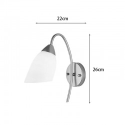 Wall light Berak pakoworld led metal in gold-white color 10x10x17cm