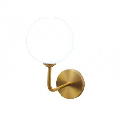 Wall light Cebron pakoworld G9 metal in gold-white color 15x25x28cm Wall light Cebron pakoworld G9 metal in gold-white color 15x25x28cm
