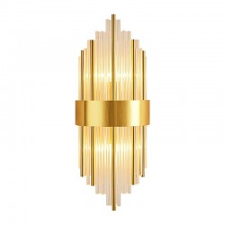 Wall light Fenzy pakoworld E14 metal in gold-white color D20x60cm