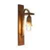 Wall light Lamel pakoworld E27 wood and rope in natural color 10x17x45cm
