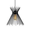 Ceiling light Candle I pakoworld E27 metal in black color D25x30cm