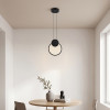 Φωτιστικό οροφής Ganden pakoworld led μαύρο μεταλλικό Φ26,5x20εκ