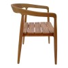 Armchair Noody pakoworld teak wood in natural shade 58x54x75cm