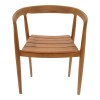 Armchair Noody pakoworld teak wood in natural shade 58x54x75cm