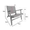 Armchair Crosy pakoworld teak wood in natural shade 71x81x75cm