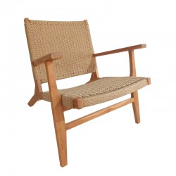 Armchair Crosy pakoworld teak wood in natural shade 71x81x75cm Armchair Crosy pakoworld teak wood in natural shade 71x81x75cm