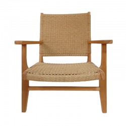 Armchair Crosy pakoworld teak wood in natural shade 71x81x75cm Armchair Crosy pakoworld teak wood in natural shade 71x81x75cm