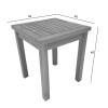 Noly pakoworld teak wood beach table in natural shade 40x40x45cm