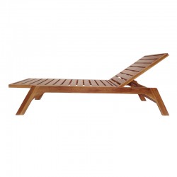 Deckchair Melop pakoworld teak wood in natural shade 200x70x35cm Deckchair Melop pakoworld teak wood in natural shade 200x70x35cm