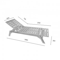 Deckchair Melop pakoworld teak wood in natural shade 200x70x35cm Deckchair Melop pakoworld teak wood in natural shade 200x70x35cm