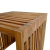 Βοηθητικό τραπέζι Saimon pakoworld teak ξύλο σε φυσική απόχρωση 40x40x40εκ
