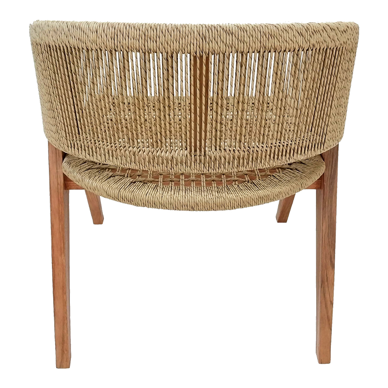 Armchair Wolly pakoworld teak wood and pe rope in natural shade 60x60x76cm Armchair Wolly pakoworld teak wood and pe rope in natural shade 60x60x76cm