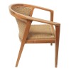 Granny armchair pakoworld teak wood and synthetic rope in natural color 60x60x82cm