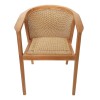 Granny armchair pakoworld teak wood and synthetic rope in natural color 60x60x82cm