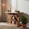 Console table Nasiol Inart teak wood in natural color 120x40x75cm