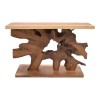 Console table Nasiol Inart teak wood in natural color 120x40x75cm