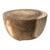 Notive side table pakoworld suar wood in natural color D58x33cm