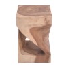 Hourian side table pakoworld suar wood in natural color 30x30x65cm