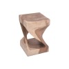 Hourian side table pakoworld suar wood in natural color 30x30x65cm
