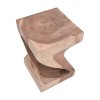 Hourian side table pakoworld suar wood in natural color 30x30x65cm
