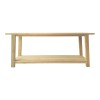 Console table Decoza pakoworld teak wood in natural color 200x40x80cm
