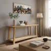 Console table Decoza pakoworld teak wood in natural color 200x40x80cm