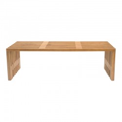 Παγκάκι Zen pakoworld teak ξύλο σε φυσική απόχρωση 140x35x48εκ