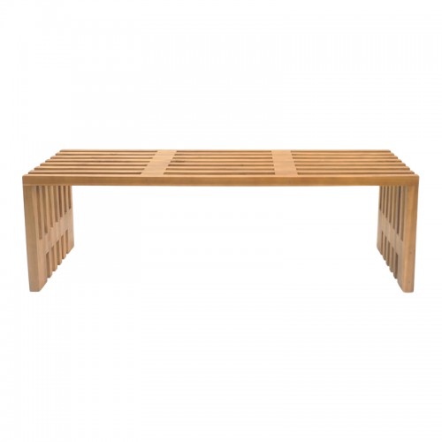 Παγκάκι Zen pakoworld teak ξύλο σε φυσική απόχρωση 140x35x48εκ