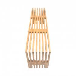Παγκάκι Zen pakoworld teak ξύλο σε φυσική απόχρωση 140x35x48εκ