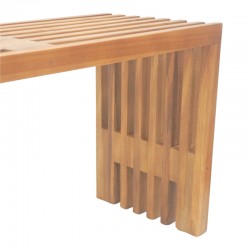 Παγκάκι Zen pakoworld teak ξύλο σε φυσική απόχρωση 140x35x48εκ