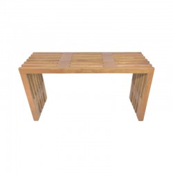 Παγκάκι Zen pakoworld teak ξύλο σε φυσική απόχρωση 90x30x48εκ