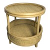 Moody side table pakoworld pe rattan in natural color D55x51cm