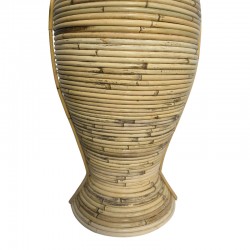 Βάζο Virnia Inart pe rattan σε φυσική απόχρωση Φ40x100εκ