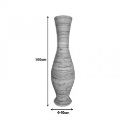 Βάζο Virnia Inart pe rattan σε φυσική απόχρωση Φ40x100εκ