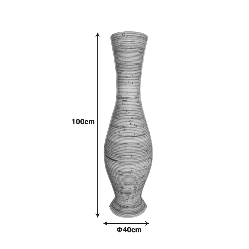 Vase Virnia Inart pe rattan in natural color D40x100cm