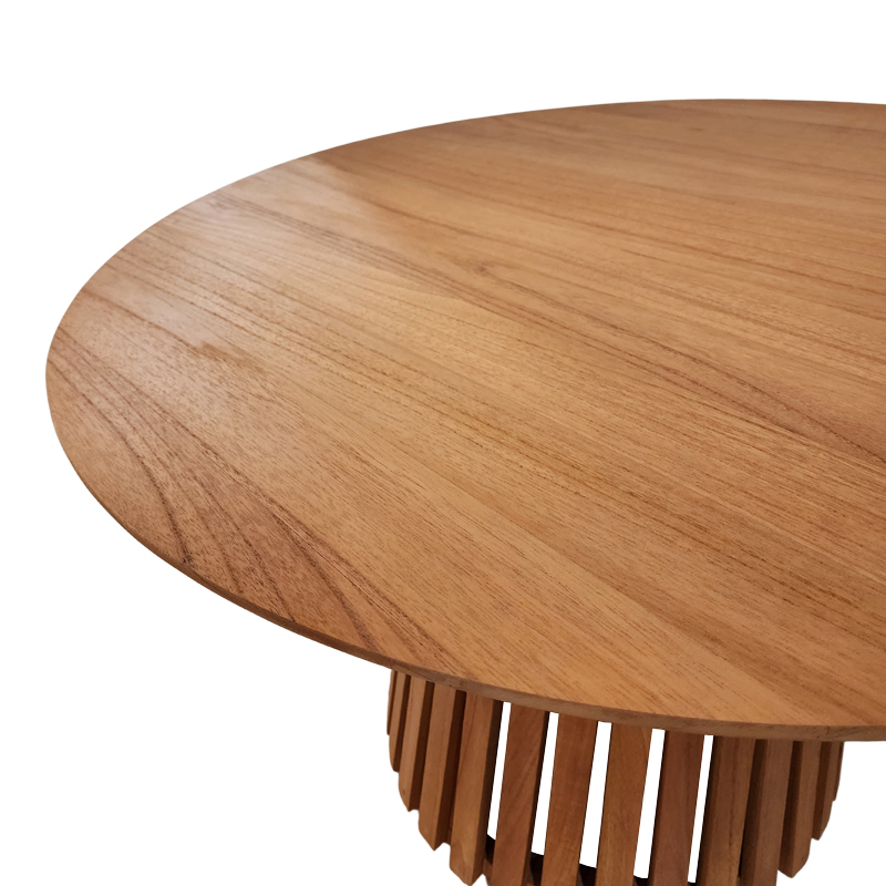 Kenda I pakoworld mindi wood table in natural shade D150x75cm