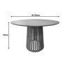 Kenda I pakoworld mindi wood table in natural shade D150x75cm