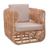Fajole armchair pakoworld natural color rattan-beige cushion 83x92x82cm