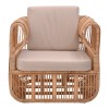 Fajole armchair pakoworld natural color rattan-beige cushion 83x92x82cm