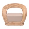 Armchair Radictive pakoworld rattan in natural color with beige cushion 88x57x73cm
