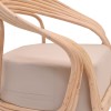 Armchair Radictive pakoworld rattan in natural color with beige cushion 88x57x73cm