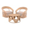 Set of 3 pieces Radictive-Siderty rattan in natural color