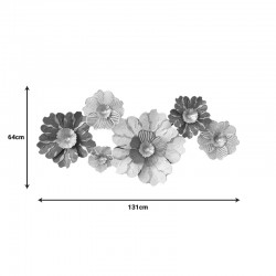 Daisy metal wall decoration in gold-white shade 131x64x9.5 Daisy metal wall decoration in gold-white shade 131x64x9.5