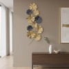 Wall decoration Patrick Inart metal in gold-black shade 59x132x5.5cm