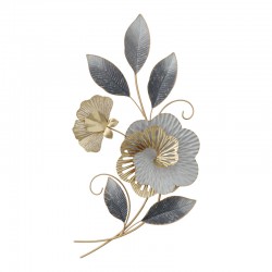 Wall decoration Lux Inart metal in gold-white shade 49.5x92x7cm Wall decoration Lux Inart metal in gold-white shade 49.5x92x7cm